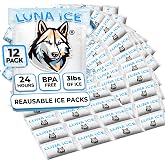 Dry Ice Packs for Shipping - Long Lasting ice Packs - 24+ Hour Freeze Power - BPA Free - 12 Pack Bulk 3 lb &ndash; Hielo Seco - Reusable Gel Bricks for Food