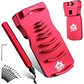 9-in-1 Inner &amp; Outer PVC Pipe Deburring Tool Kit,Chamfers PVC Chamfer Tool | Fits 9 pipe sizes from 0.5" to 4", adjustable chamfer depth, Professional Effective PVC Pipe Reamer for SCH40 PVC，Red