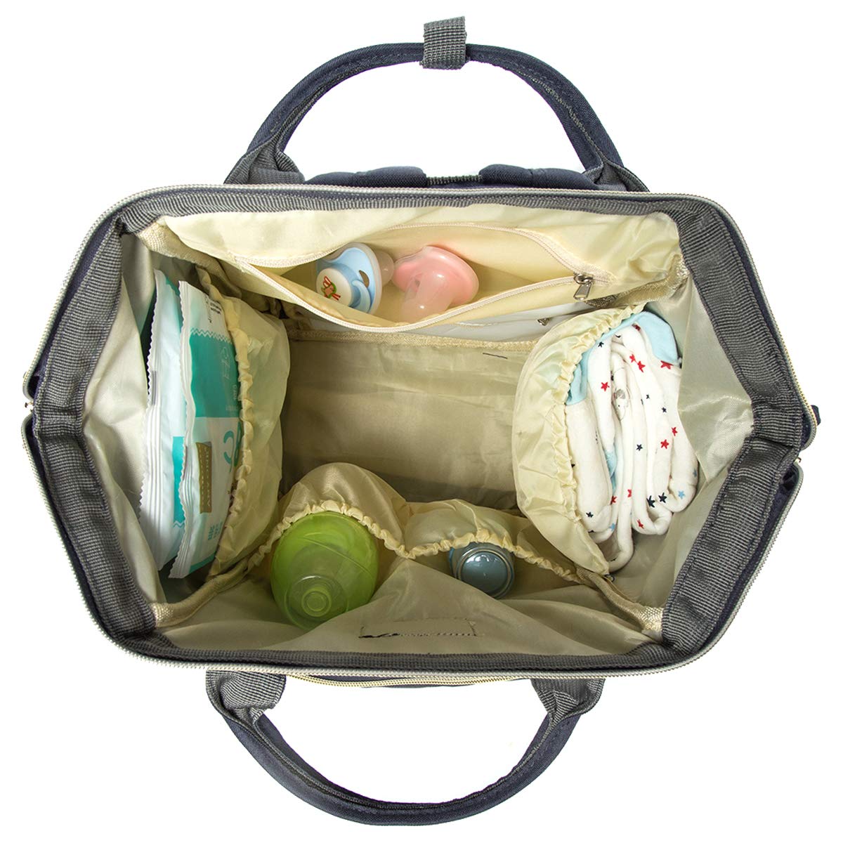 Runalp Multi-Function Diaper Bag, Nappy Bags for Baby Care, Large Capacity, Stylish and Durable, Blue