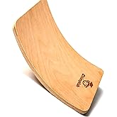 Toddler Balance Board - Wooden Wobble Board Toddler, Kids Wobble Board, Baby Balance Board (Small (17"))