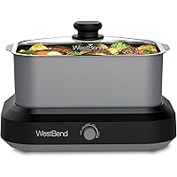 West Bend 87905 Large Capacity Non-stick Versatility Slow Cooker with 5 Different Temperature Control Settings…