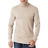 LE VONFORT Mens Turtleneck Long Sleeve T Shirts Slim Fit Thermal Undershirt Lightweight Pullover