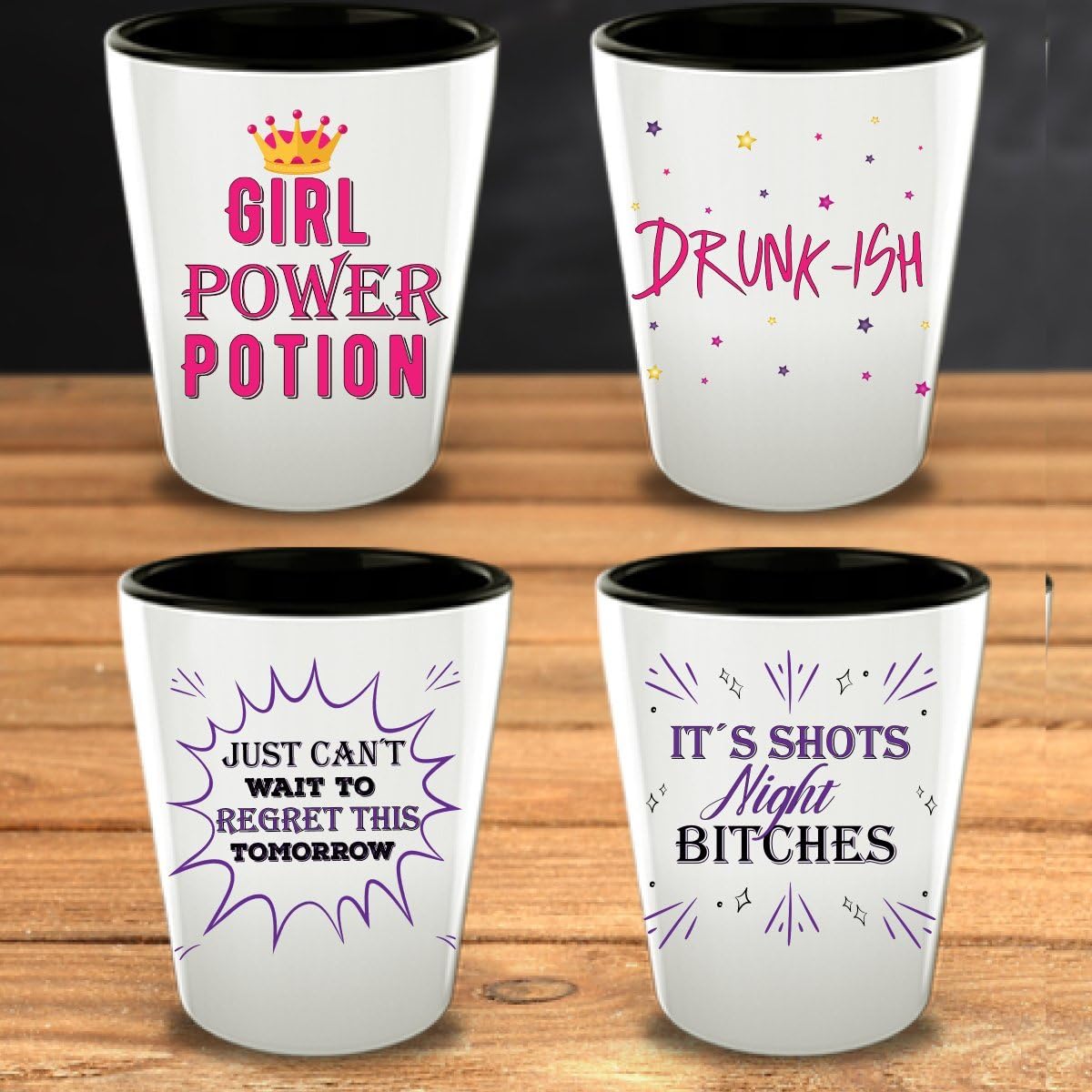 girls trip shot glasses