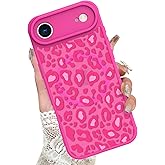 KANGHAR Case Compatible with iPhone Air Hot Pink Leopard Printed Pattern [Compatible with Magsafe] Cute Cheetah Protective Magnetic Case for Girls Women 6.5"