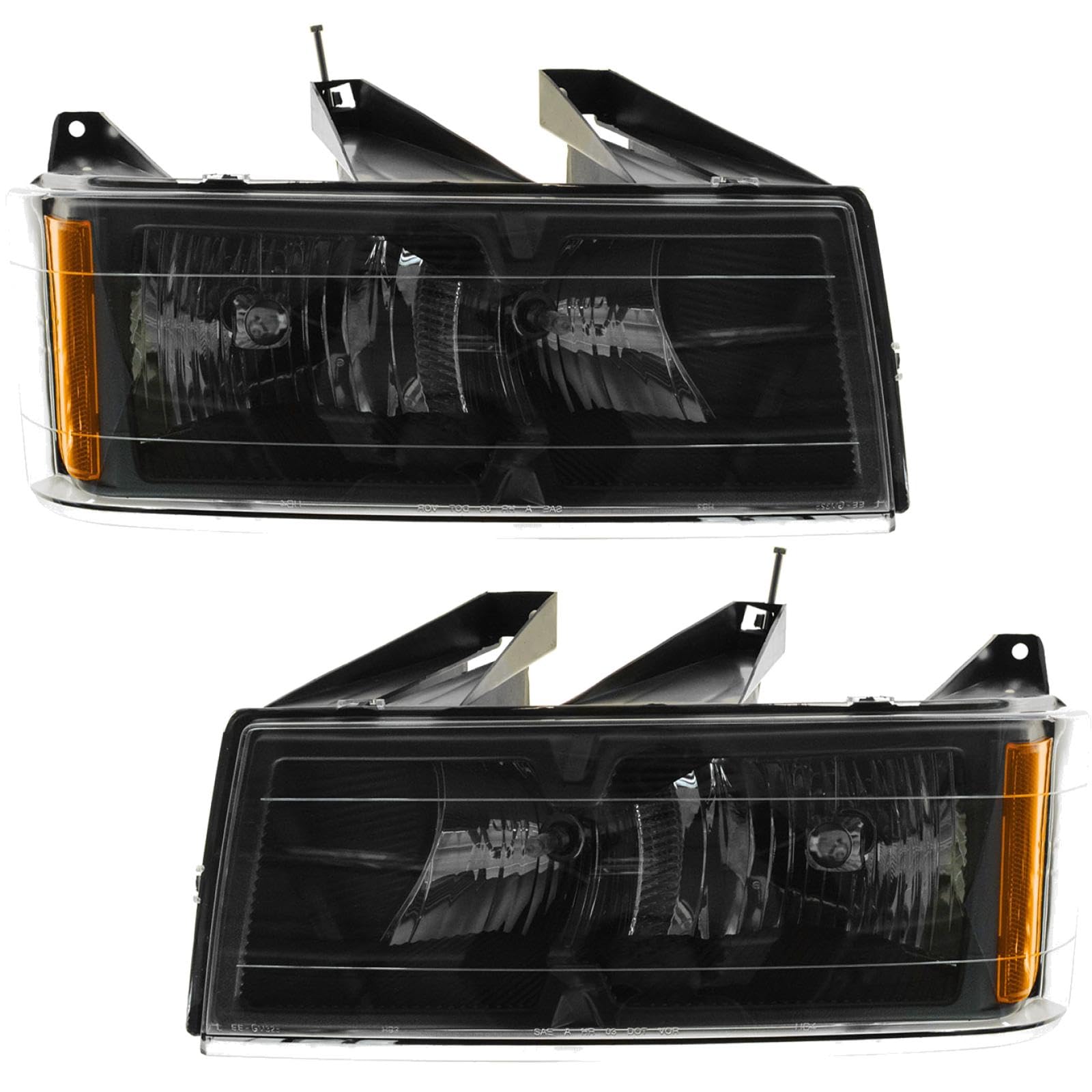 TRQ 2 Piece Headlight Assembly Set Driver