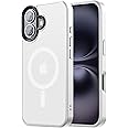 Tigowos Compatible with iPhone 16 Plus Bumper case Fits MagSafe 10FT Drop Resistant Matte Skin Feeling Shockproof Back Cover Fits iPhone 16 Plus Phone Cases 6.7", White
