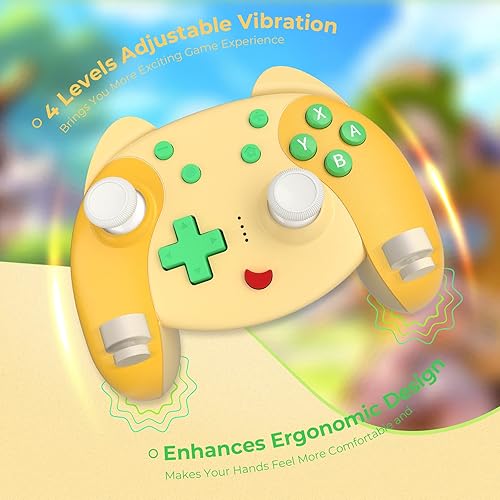 Isabelle Wireless Controller for Nintendo Switch, KINGEAR Cute