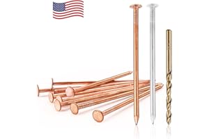 BTANADI 20 Pcs 3.5 Inch Copper Nails for Killing Trees - Stump Killer with Steel & Drill Nails to Prevent Bending - Eco-Friendly, Chemical-Free Tree Root Removal - USA-Designed Durable Copper Spikes