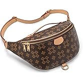 Crossbody Sling Bag Purse for Women,Sling Bag Belt Bag Chest Bum Bag Checkered Crossbody bag for Daily Shopping Travel (B -Brown)