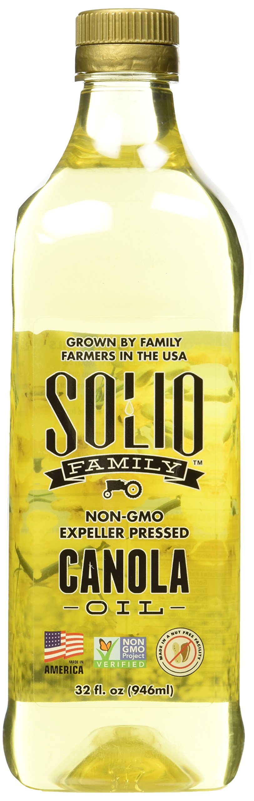 Solio Family NonGMO Expeller Pressed Canola Oil, 32 Ounce on Galleon