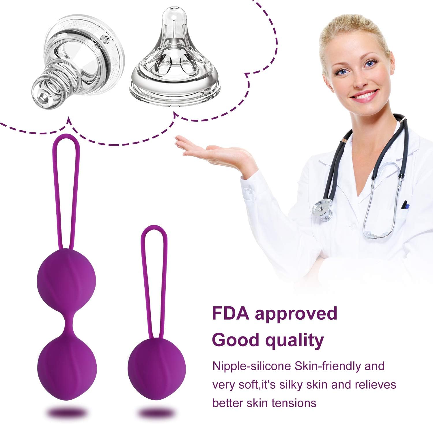 Kegel Balls Exercise for Women Female for Tighten Ben Wa Balls Kegel Training Sets Bladder Control Devices Luvsex: Health & Personal Care
