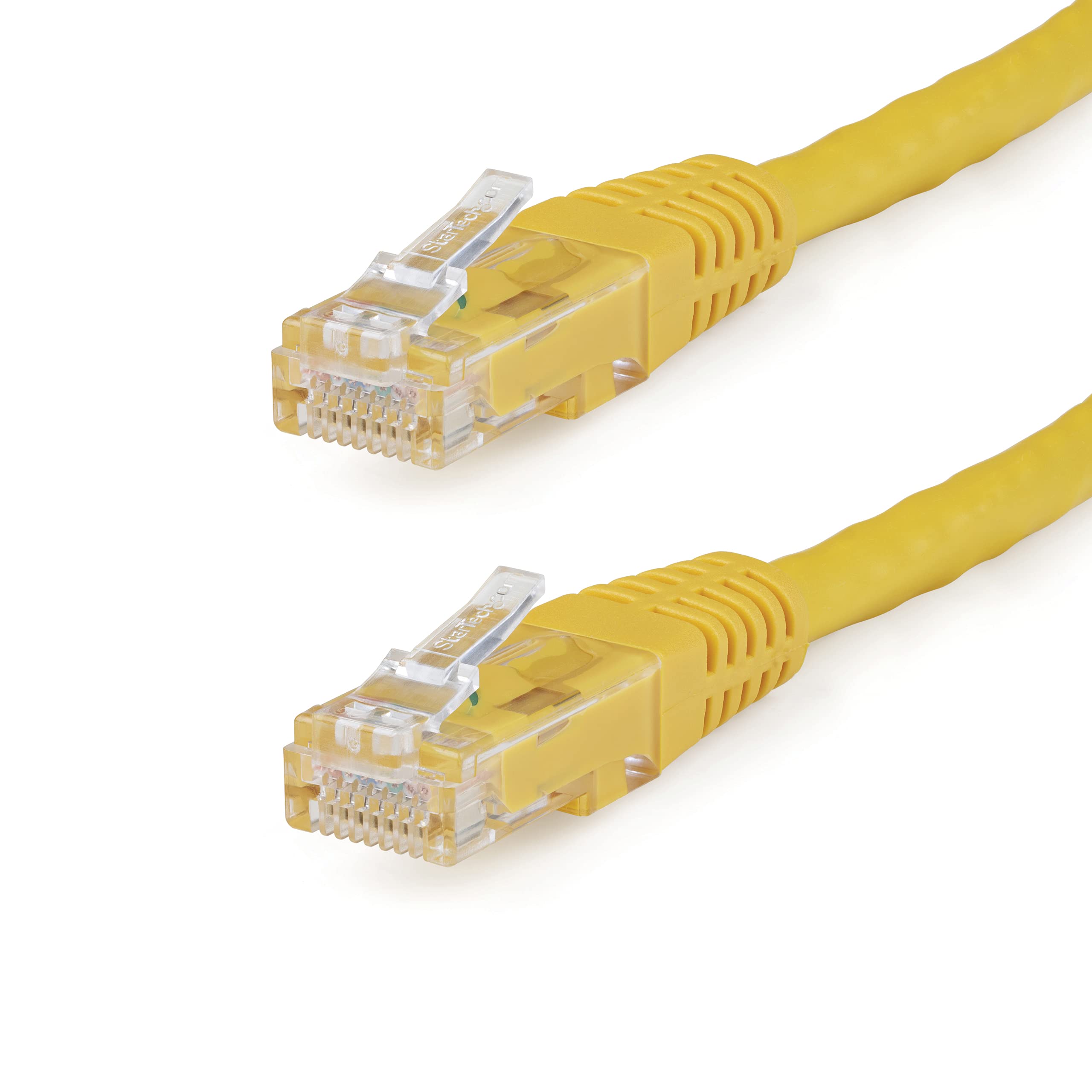 StarTech.com 25ft CAT6 Ethernet Cable - Yellow CAT 6 Gigabit Ethernet Wire -650MHz 100W PoE RJ45 UTP Molded Network/Patch Cord w/Strain Relief/Fluke Tested/Wiring is UL Certified/TIA (C6PATCH25YL) — image 1