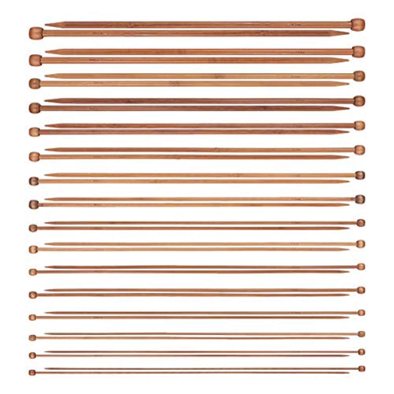 Weiye 14 inch Extra Long Bamboo Knitting Needles Set,Brown