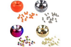 Maxcatch Fly Tying Beads Tungsten Beads 100PCS Nymph Head Ball Fly Tying Materials