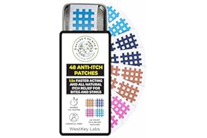 WestKey Labs Magic Bug Bite Relief Patches – Instant Itch Relief for Mosquito & Bug Bites – Chemical-Free, Waterproof, Skin-Safe Stickers for Kids & Adults – Drug-Free, Long-Lasting Protection