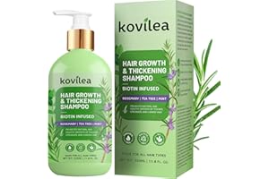 Rosemary & Biotin Hair Growth Shampoo for Women & Men, Natural Thickening & Regrowth Formula, Tea Tree Mint Strengthening Sha