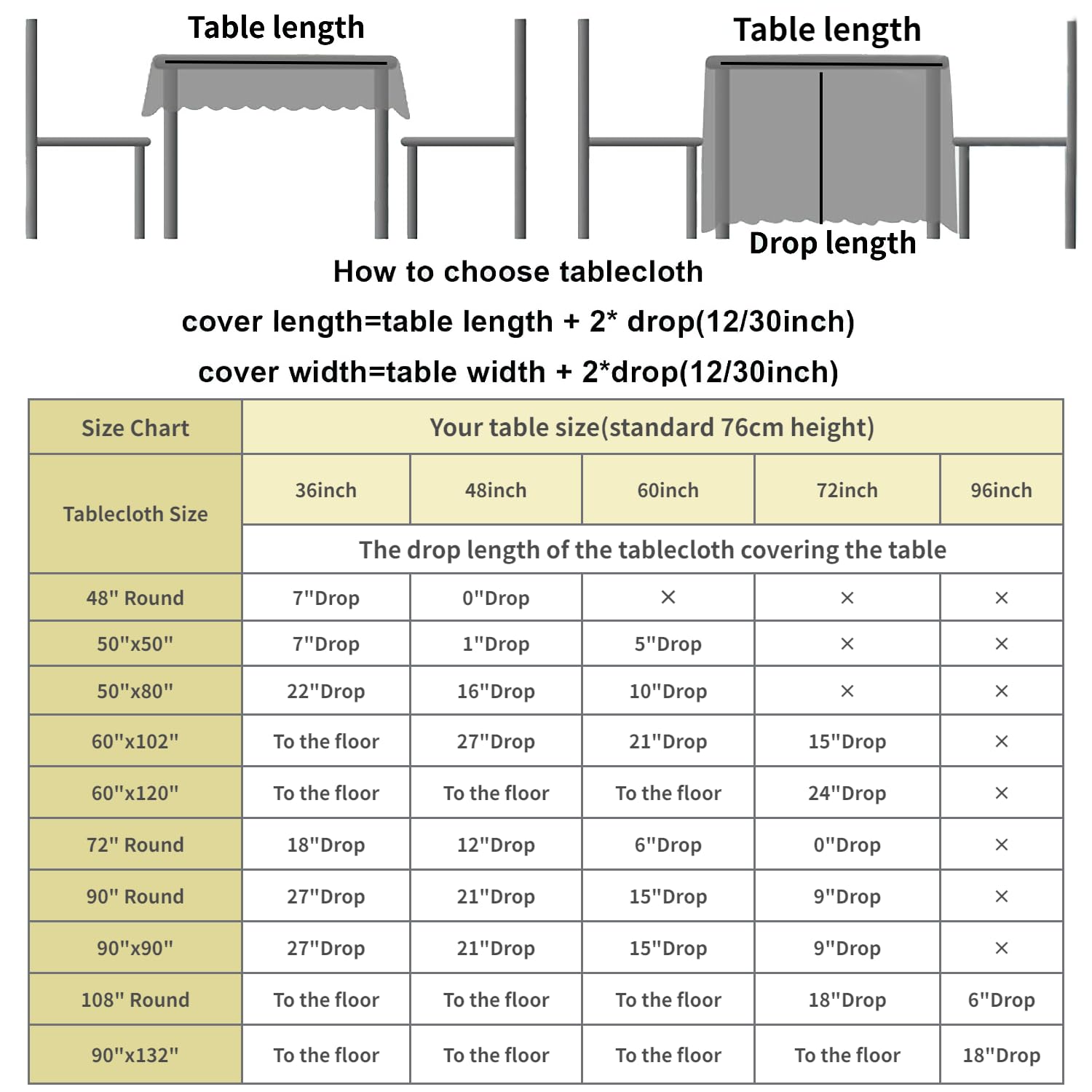 FYLEDAEE Light Gold Rectangle Sequin Table Cloths