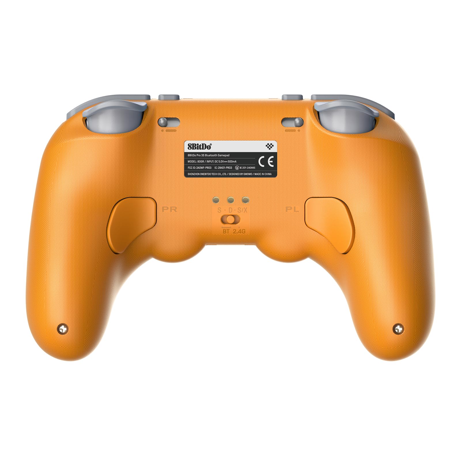 8BitDo Pro 3 Bluetooth Controller for Switch/Switch2,Windows, Apple, SteamOS, Android, TMR Joysticks, Swappable ABXY Buttons, programming Pro Back Buttons, Charging Dock, Hall Effect Triggers - Orange