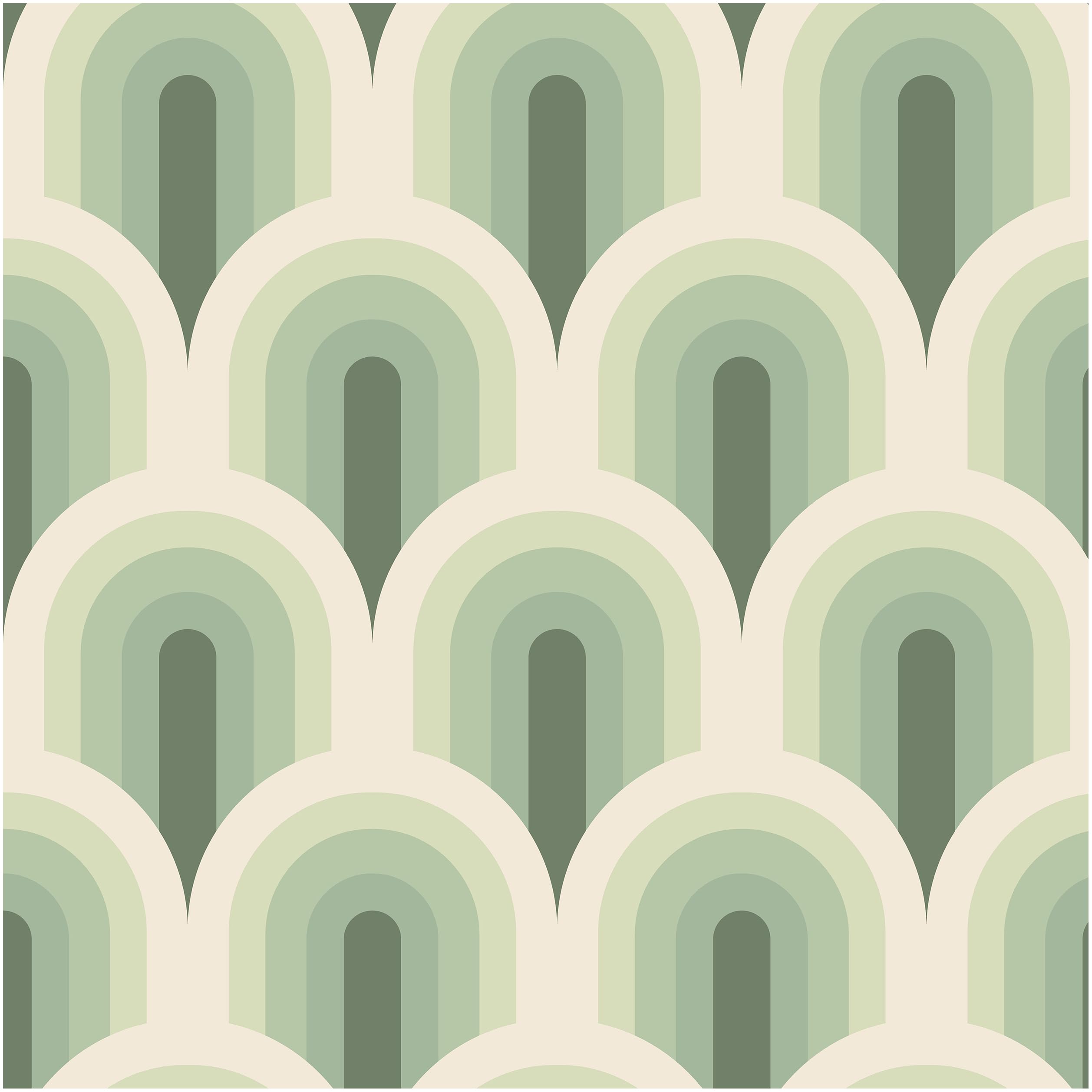 Photo 1 of Blooming Wall DPYC58 Gradient Mint Green Roman Arch Shape Peel and Stick Wallpaper Self-Adhesive Prepasted Wallpaper Wall Décor