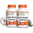 Botanic Choice Super Boron Complex (3mg) - Promotes Bone & Prostate Health by Metabolizing Calcium & Magnesium - 3 Forms of Boron for Men & Women - 2 Pack