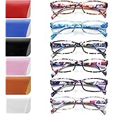 CLASAGA Reading Glasses for Women, Blue Light Blocking Ladies Computer Readers Pattern Print Stylish Eyeglasses Eyeglasses