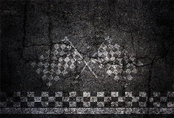 Amazon Com Csfoto 7x5ft Background For Finish Line Of Racing Crack Asphalt Road Chequered Flag Photography Backdrop Racing Car Competition Winner Speed Passion Racer Photo Studio Props Polyester Wallpaper Camera