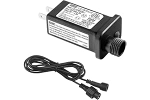 TOMATOSD 30V 0.2A LED Controller with Extension Cord, Replacement Model JT-EL/FC300V0200-C Class 2 Power Supply IP44 Low Voltage Transformer for Christmas Light