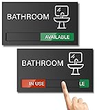 Bathroom Door Signs, Available In Use Sliding