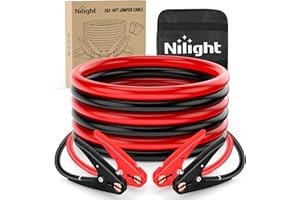 Nilight Jumper Cables for Car Battery 2 Gauge 16 FT Booster Cable Heavy Duty 800 A CCA with Carrying Bag Jump Start Emergency Kit Pickup Truck RV Vans SUV