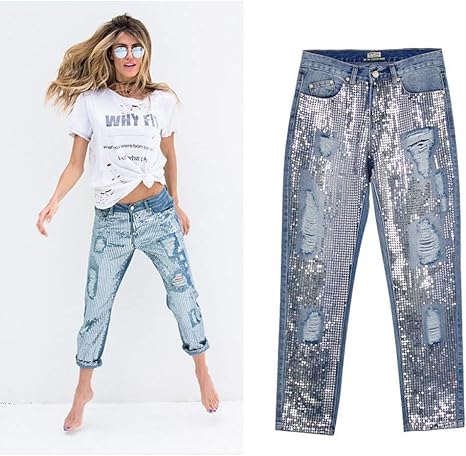 sequin jeans outfit
