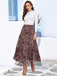 NASHALYLY Women's Chiffon Elastic High Waist