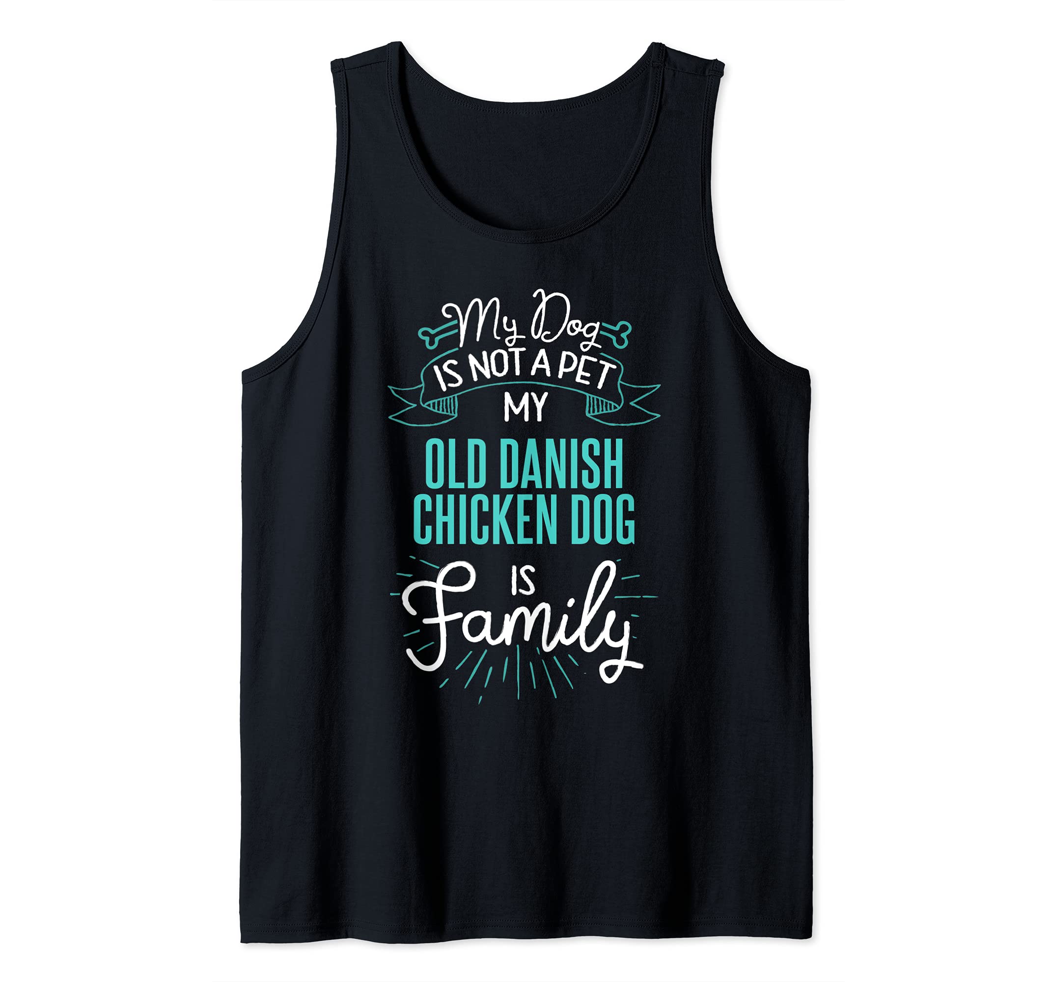 Cute Old Danish Chicken Dog Design Family Dog Gift for Women Tank Top