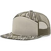 Richardson 168 168P Hat 7-Panel Trucker Cap Hi-Pro Snapback Cap Camo Hat Adjustable Baseball Hat Blank Hat Bulk Hats