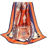 ANDANTINO 100% Pure Mulberry Silk Scarf 35" Large Square Lightweight Headscarf –Women’s Hair Wraps-With Gift Packed