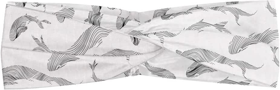 ABAKUHAUS Diadame Pez, Banda Elástica y Suave para Mujer para Deportes