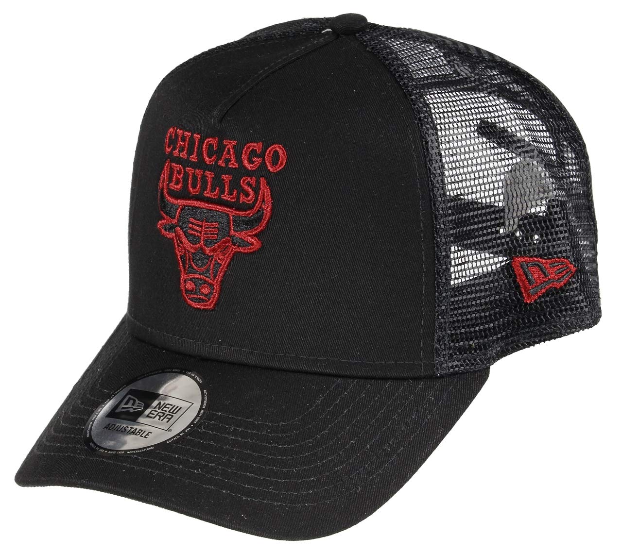 New Era Chicago Bulls NBA Essential A-Frame Truker Cap Black