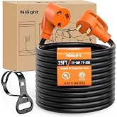 Nilight RV Locking Adapter Cord - 15 Amp To 50 Amp, 10 Gauge Pure Copper Wire, ETL Listed, Weatherproof For RV, Camper, Trailer
