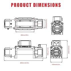 OPENROAD 13500 lb Recovery Winch with Synthetic
