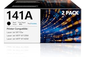 141A Toner Cartridges Black 141A 2 Pack W1410A Replacement for HP141A 141A W1410A 141X W1410X Black Toner Compatible with HP 