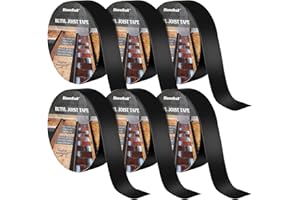 DIANELHALL Joist Tape for Decking 50 Feet Deck Flashing Tape Joist Protection Tape Butyl Joist Tape for Joists and Beams, Preservative Waterproof Deck Joist Tape, Black (6 Rolls, 1-5/8 Inch Width)