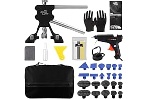 Super PDR 35PCS Paintless Dent Puller Kit, Car Dent Repair Kit, Hail Dent Removal Kit with Dent Lifter Puller Tabs, Dent Removal Kit for Car Dent