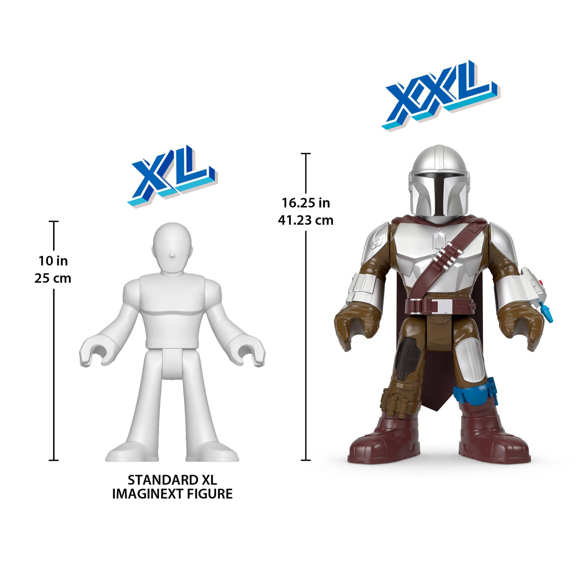 Fisher-Price Imaginext STAR WARS Spielzeug XXL The Mandalorian-Figur, ca. 42 cm große, bewegliche Figur mit Starter für Kinder ab 3 Jahren, HXT20 5