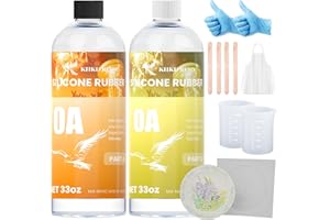 KHKD RESIN Silicone Mold Making Kit, 0A Liquid Silicone Rubber 66OZ, Extra Soft & Elastic Molding Silicone – Bubble-Free, Eas