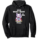 Astrology Saying Cute Cat Zodiac Sign Aries Pullover Hoodie