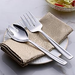 GoGeiLi Salad Server Set, 9.5-inch Stainless Steel