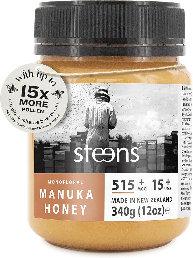 Steens Manuka Honey MGO 515+ UMF 15+ Pure Raw 340 g NZ Bottled Sealed