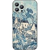 WMCFNG Compatible with iPhone 16 Pro Phone Case,Aesthetic Art Van Gogh Landscape with Houses Phone Cover,Slim Shockproof Drop Proof iPhone 16 Pro Case for Women Men 6.3 Inches