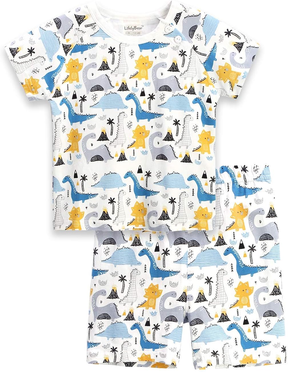 Kids Pajamas Dinosaur Children Pajamas For Boys Girls Unisex Cotton Pjs Summer Sleepwear Set Size 2t 3t 4 5 7 8 Navy Clothing Cjp Org In