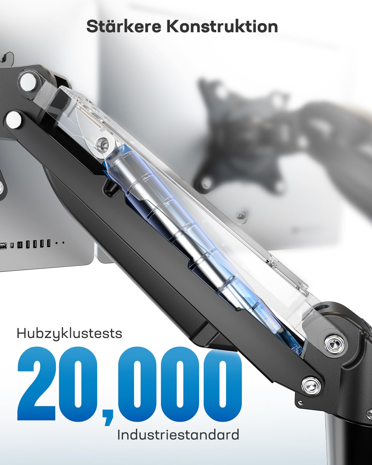 HUANUO Monitor Halterung 2 Monitore für 13 bis 32 Zoll Bildschirme, Bildschirmhalterung 2 Monitor, Gaming Monitorhalterung 2 Monitore - 360° Drehbar, 2 Montageoptionen, VESA 75 & 100 (Schwarz) 4