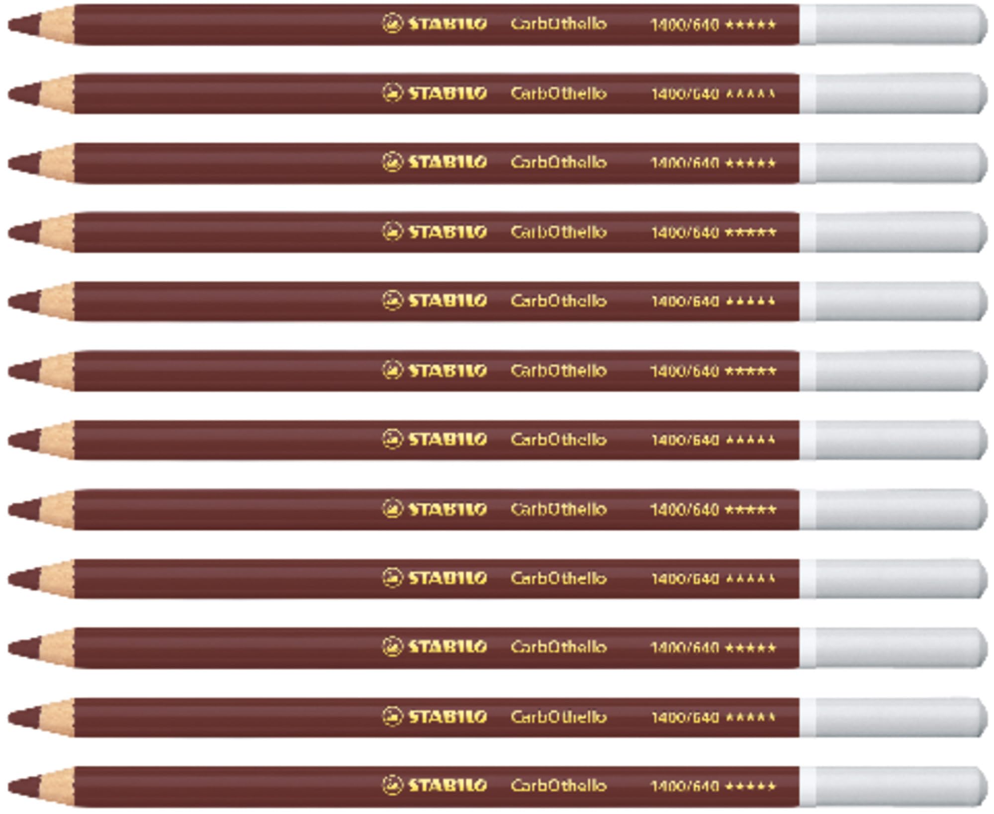 STABILO CarbOthello - Chalk-Pastel Pencil - Pack of 12 - Caput Mortuum Violet